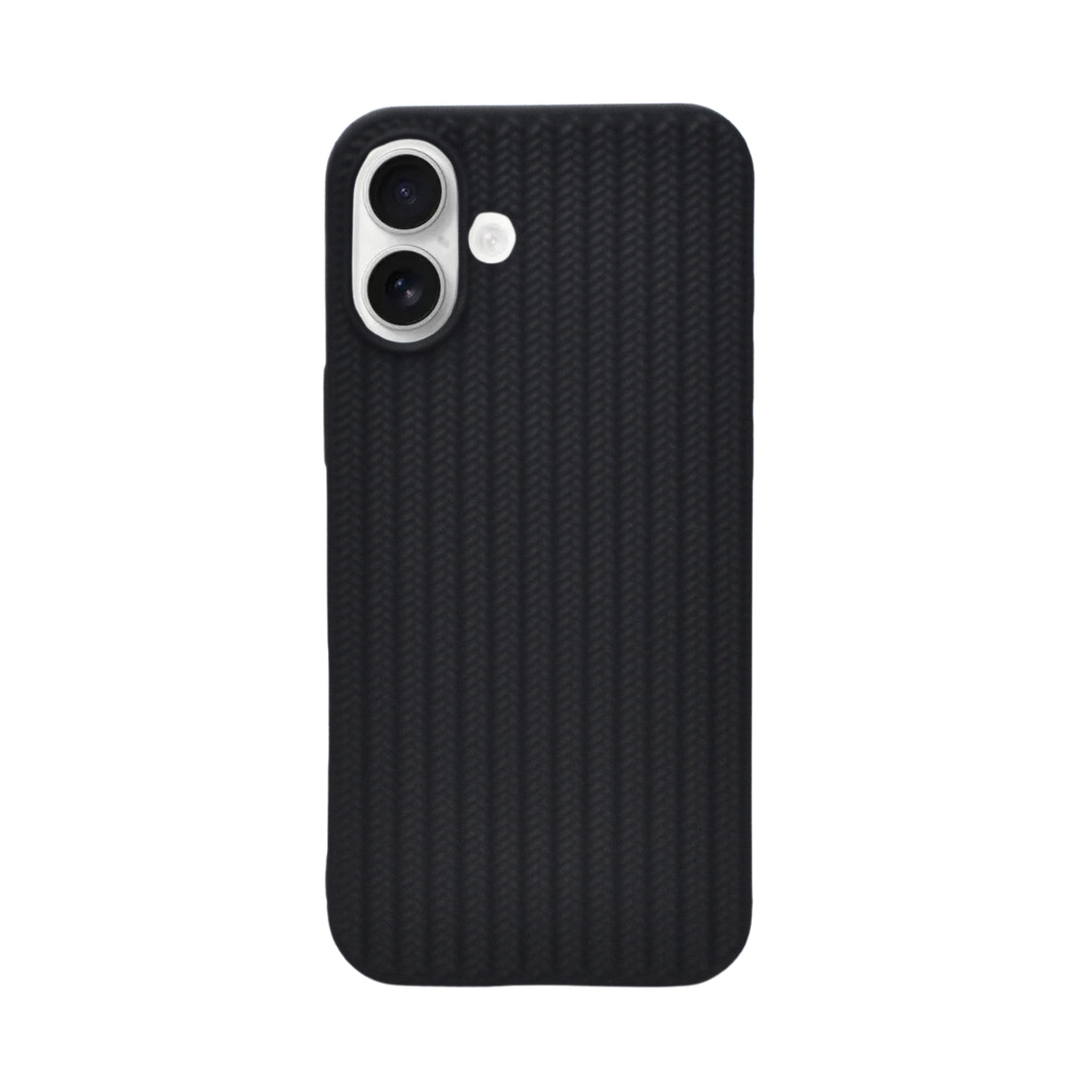 Minimal Jute Textured Matte Protective Phone Case For iPhone 16 Plus