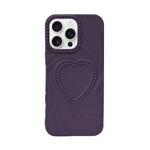 3D Heart Design Soft Silicone Protective Case for iPhone 16 Pro