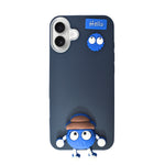 Hello Teddy Cap 3D Cartoon Phone Case For iPhone 16 Plus