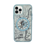 Tech Steampunk Gear Clock Design MagSafe Phone Case For iPhone 12/ 12Pro