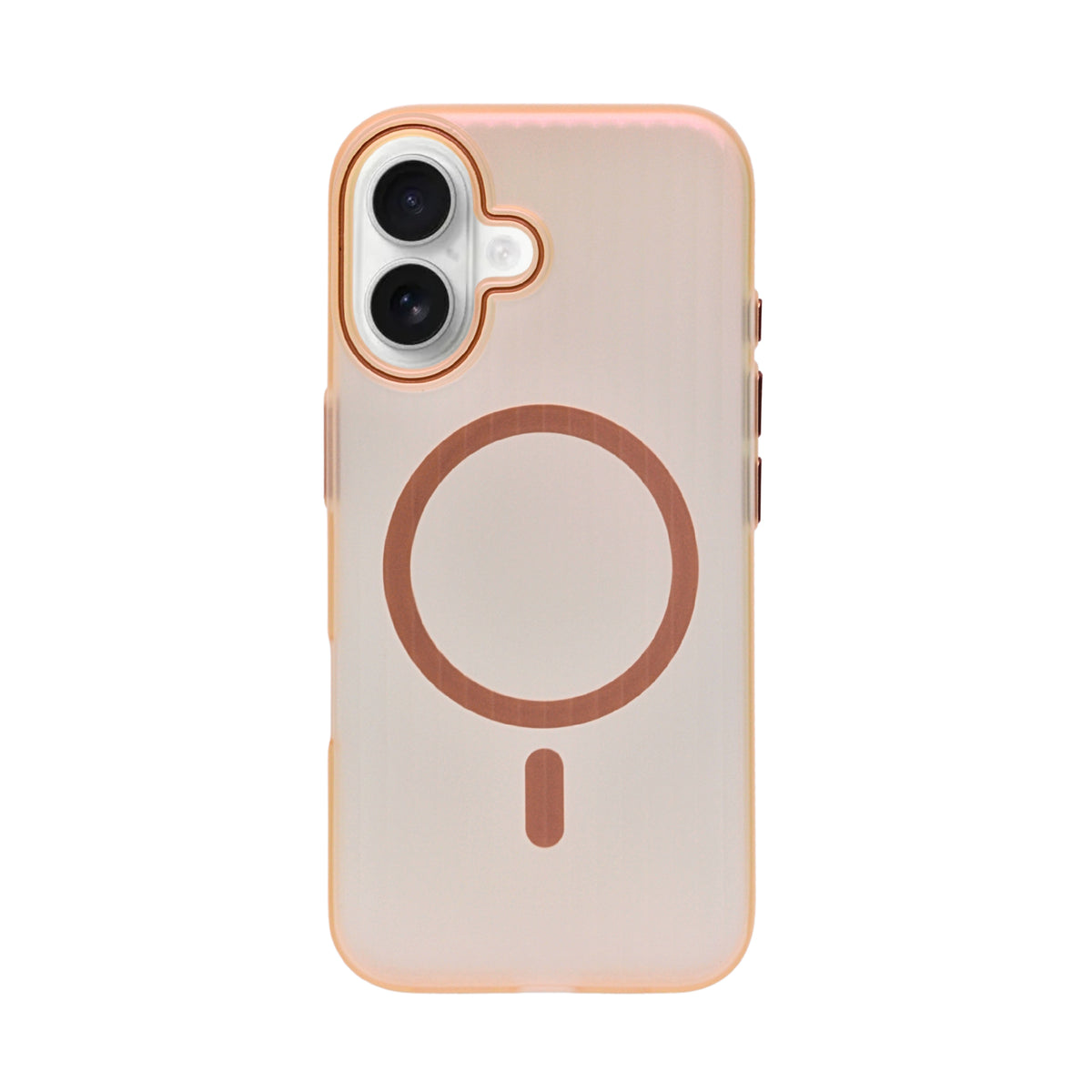 Tinted Transparent Corrugated Texture MagSafe Compatible Phone Case for iPhone 16 Plus