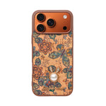 Bohemian Ethnic Print Cork Texture with Pearl Detail Phone Case for iPhone 17 Pro Max