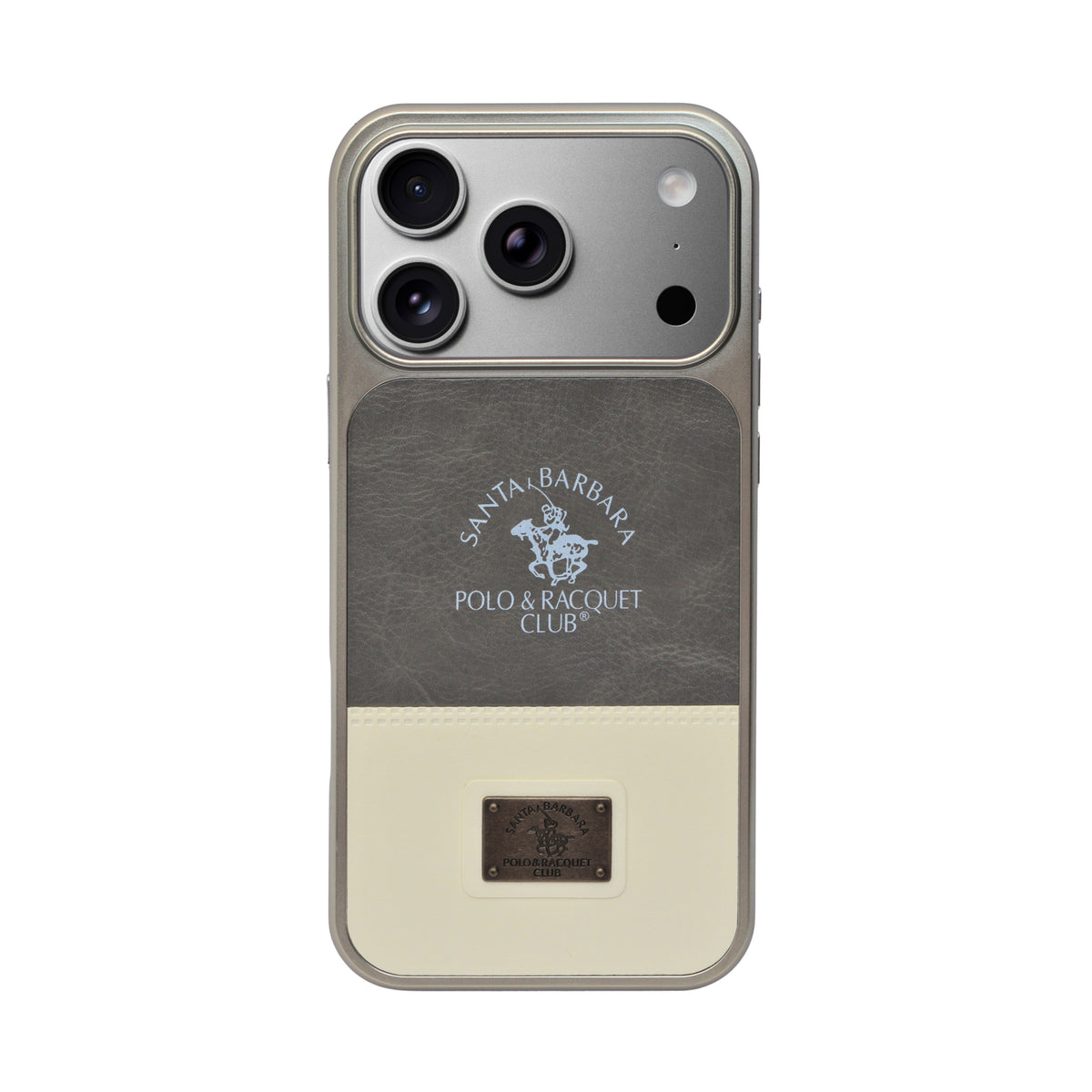 Santa Barbara Polo Club Dual Tone Leather Finish Phone Case for iPhone 17 Pro