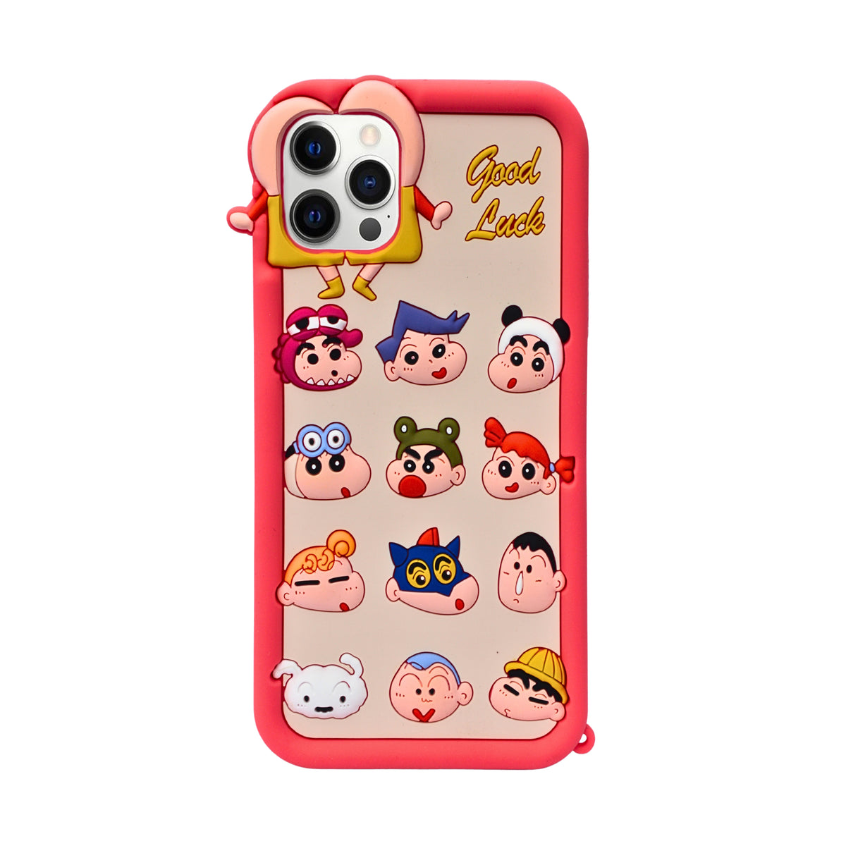 3D Cartoon Shinchan Character Design Phone Case For iPhone 12/ 12Pro