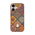 Bohemian Ethnic Print Cork Texture with Pearl Detail Phone Case for iPhone 17