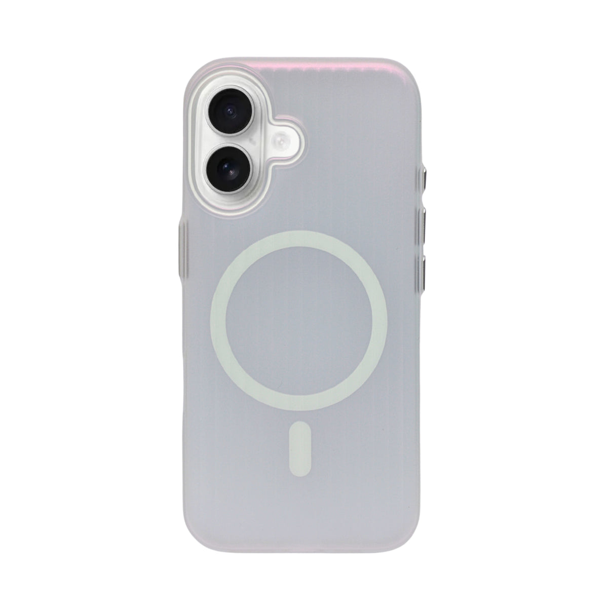 Tinted Transparent Corrugated Texture MagSafe Compatible Phone Case for iPhone 16 Plus