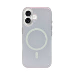 Tinted Transparent Corrugated Texture MagSafe Compatible Phone Case for iPhone 16 Plus