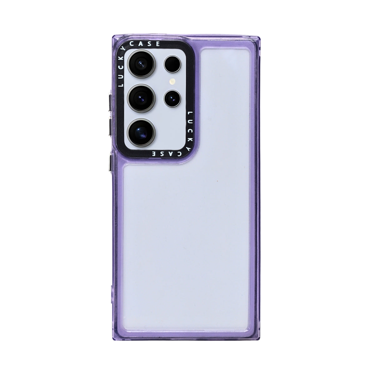 Crystal Clear Purple Protective Phone Case for Samsung S24Ultra
