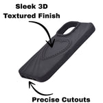 3D Heart Design Soft Silicone Protective Case for iPhone 16 Plus