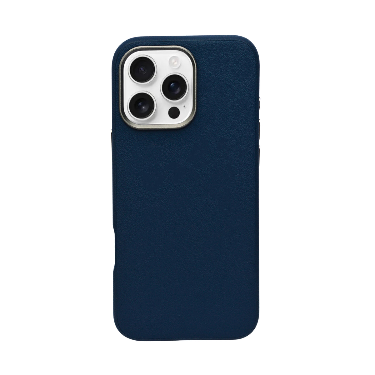Leather Textured with Metallic Camera Ring for iPhone 16 Pro Max