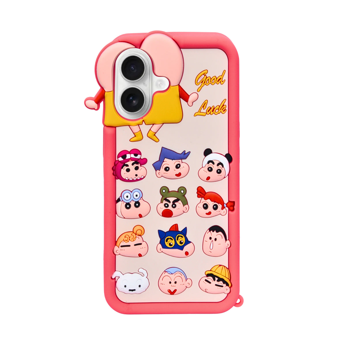 3D Cartoon Shinchan Character Design Phone Case For iPhone 16