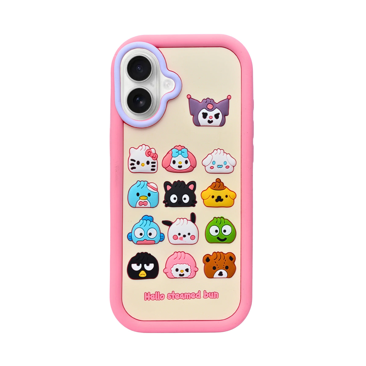 3D Cartoon Hello Steamed Bun Character Design Phone Case For iPhone 16