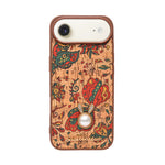 Bohemian Ethnic Print Cork Texture with Pearl Detail Phone Case for iPhone 17 Air