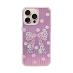 Aesthetic Bow & Floral Print Phone Case for iPhone 16 Pro Max