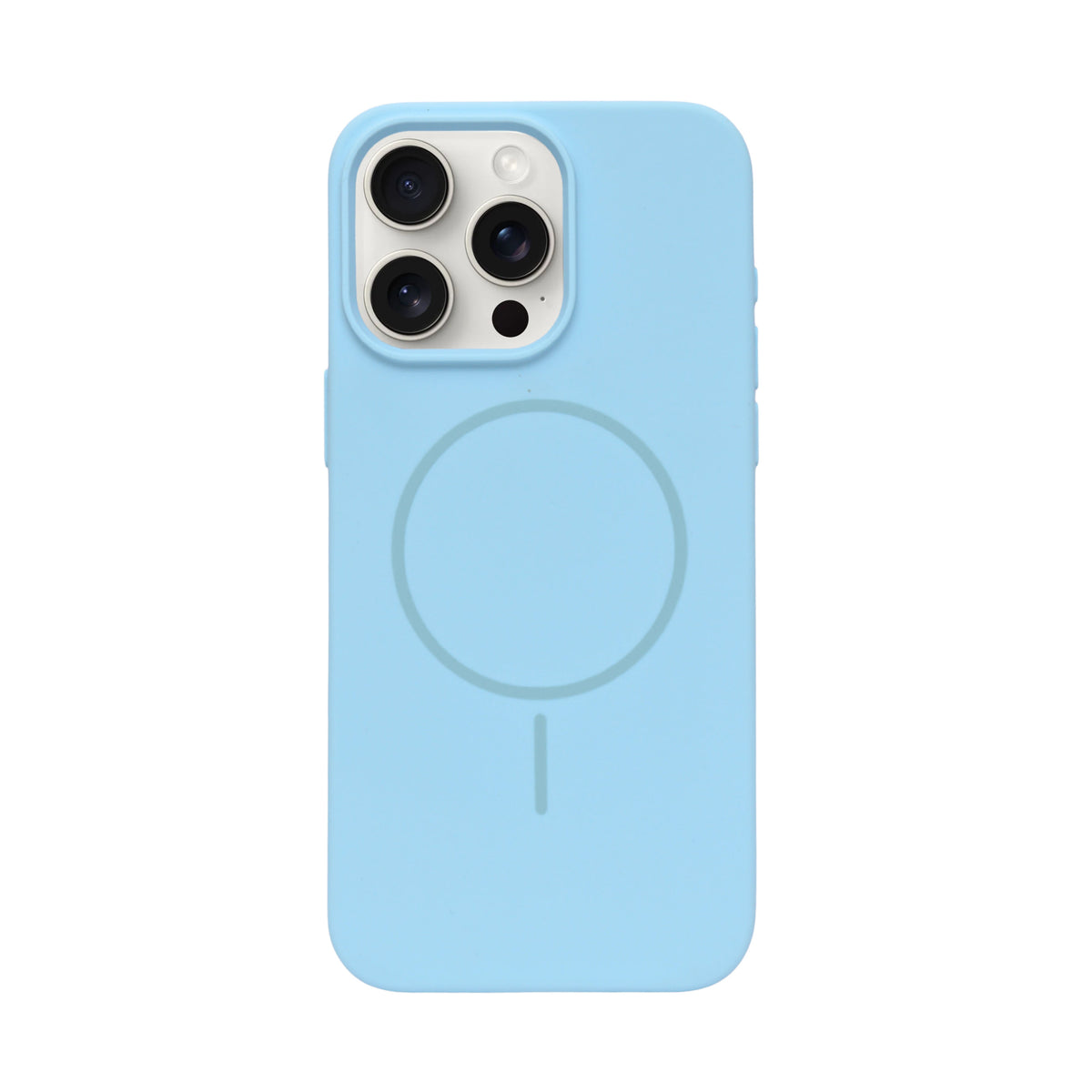 Soft Silicone with MagSafe Ring Phone Case for iPhone 15 Pro