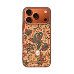 Bohemian Ethnic Print Cork Texture with Pearl Detail Phone Case for iPhone 17 Pro Max