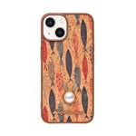 Bohemian Ethnic Print Cork Texture with Pearl Detail Phone Case for iPhone 13 / 14