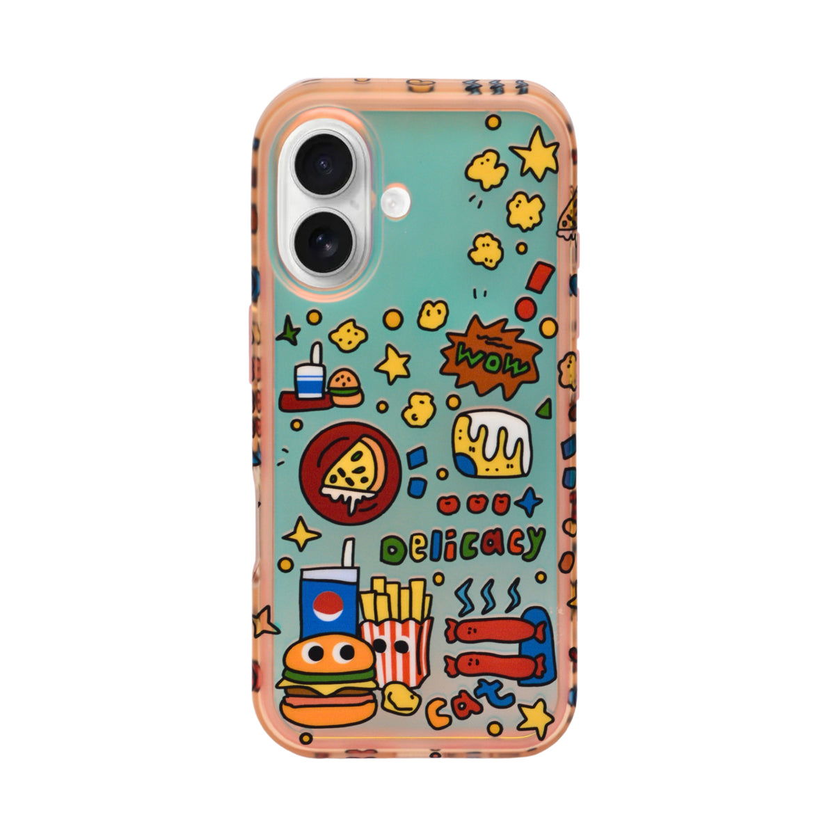 Happy Meal "Wow Delicacy" Doodle Phone Case for iPhone 16