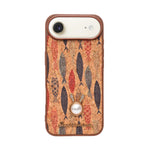 Bohemian Ethnic Print Cork Texture with Pearl Detail Phone Case for iPhone 17 Air