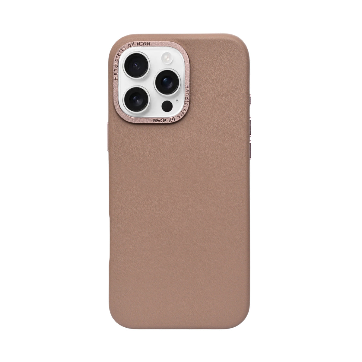Minimalist Premium Leather Finish MagSafe Compatible Phone Case for iPhone 16 Pro Max