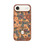 Bohemian Ethnic Print Cork Texture with Pearl Detail Phone Case for iPhone 17 Air