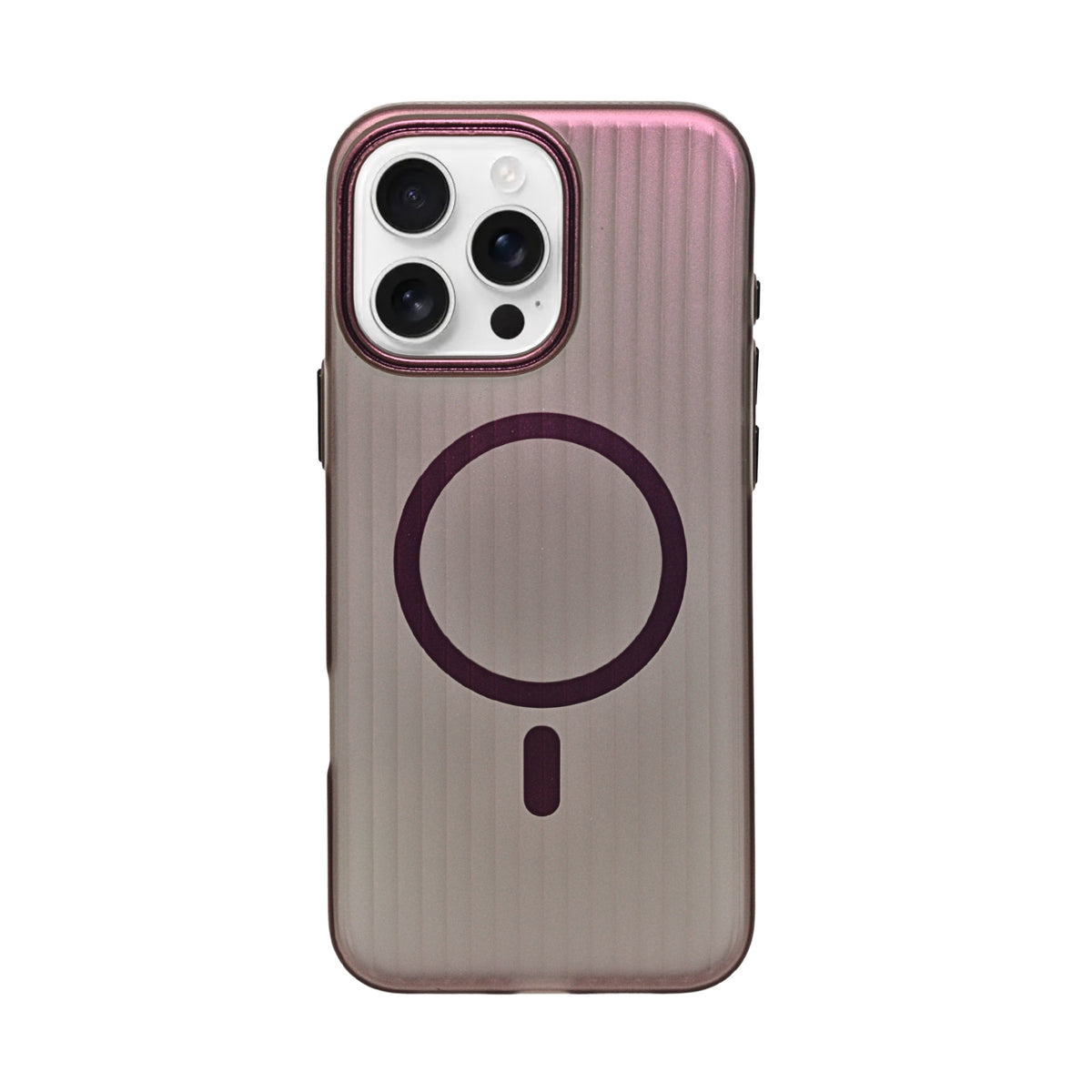 Tinted Transparent Corrugated Texture MagSafe Compatible Phone Case for iPhone 16 Pro