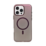Tinted Transparent Corrugated Texture MagSafe Compatible Phone Case for iPhone 16 Pro