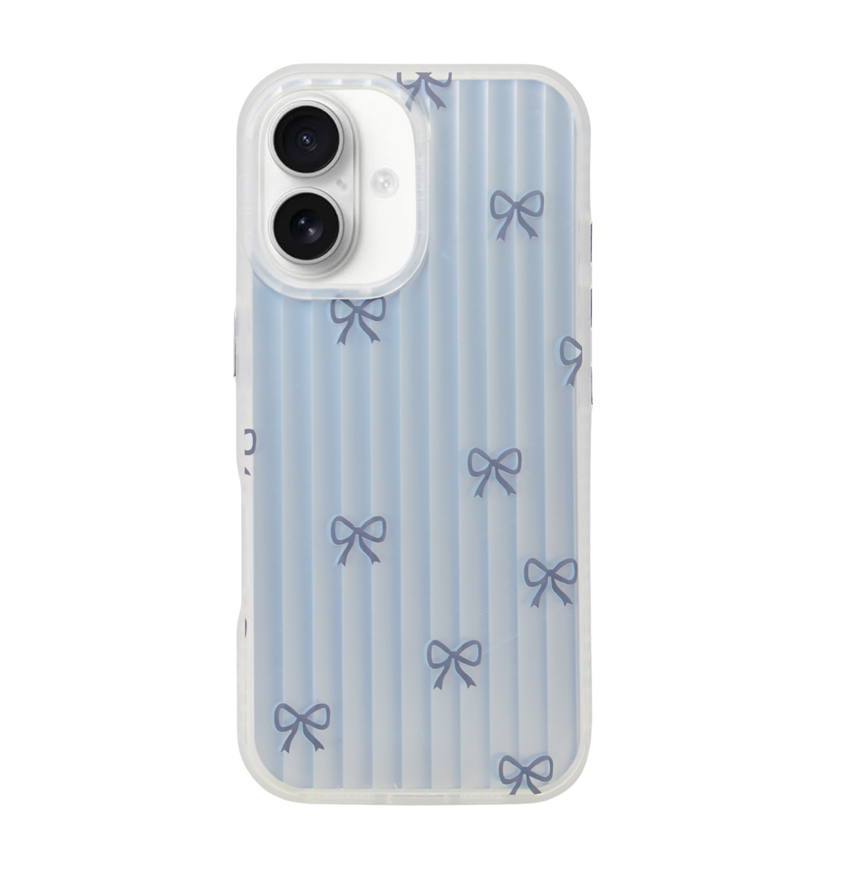 Aesthetic Bow & Floral Print Phone Case for iPhone 16