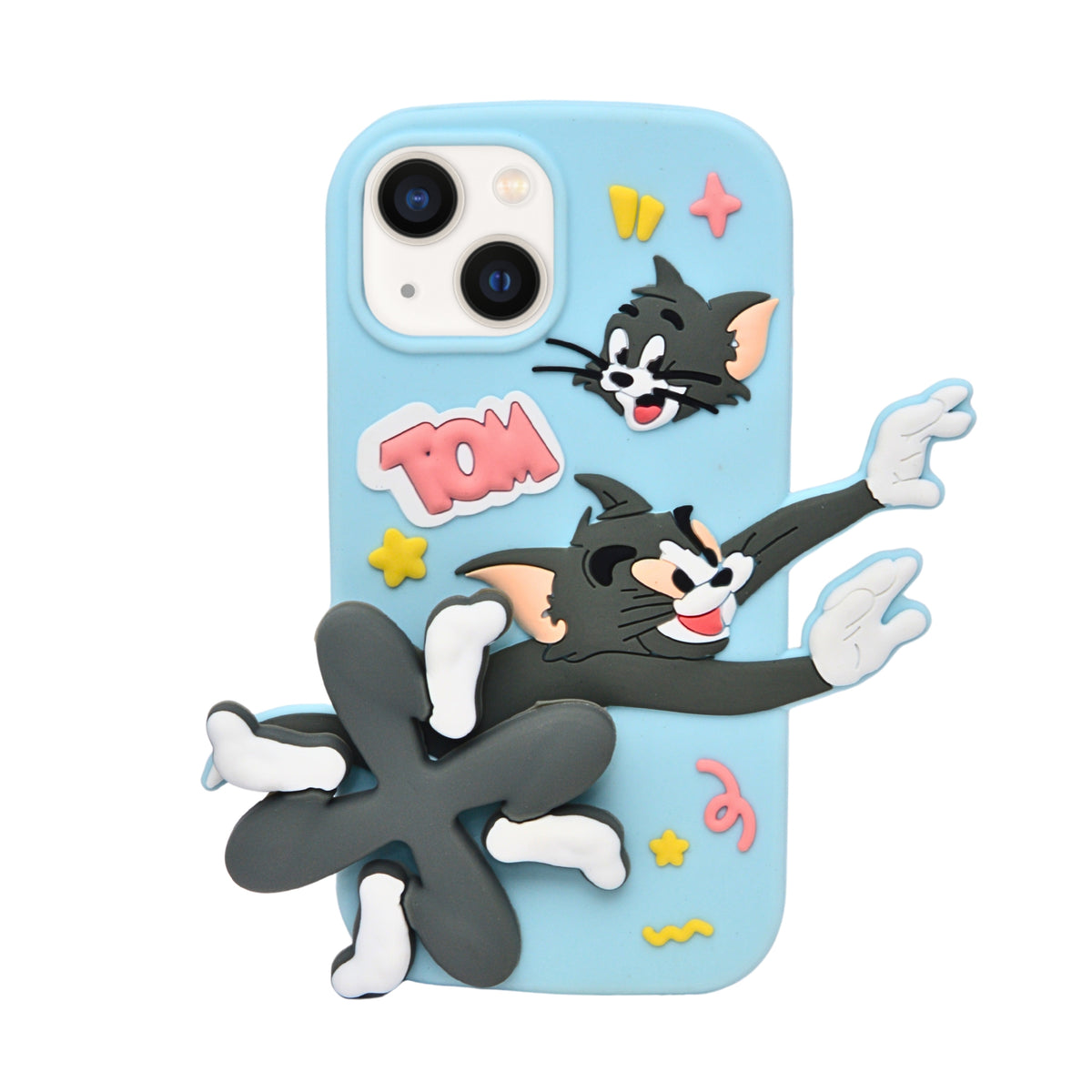 Tom Character 3D Silicone Phone Case for iPhone 13/ 14/ 15