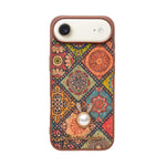 Bohemian Ethnic Print Cork Texture with Pearl Detail Phone Case for iPhone 17 Air