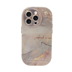 Aesthetic Marble Pattern with Rounded Camera Lens Phone Case for iPhone 14 Pro