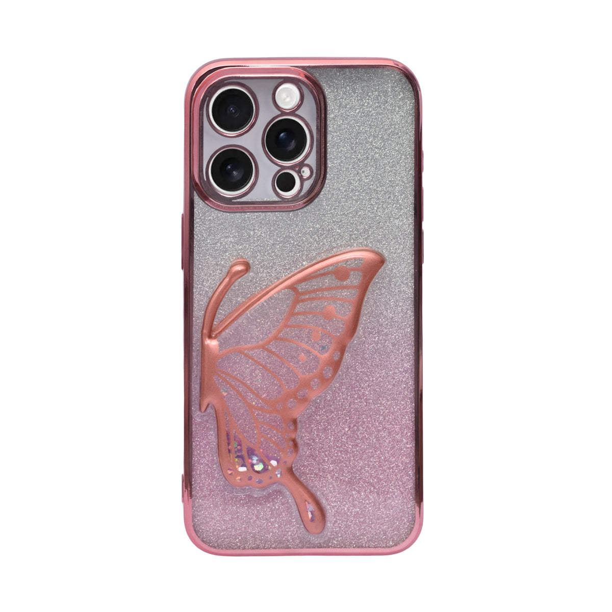 Stylish Luxury Eye Catching Butterfly Glitter Phone Case for iPhone 15 Pro Max