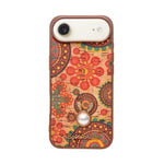 Bohemian Ethnic Print Cork Texture with Pearl Detail Phone Case for iPhone 17 Air