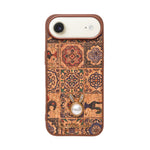 Bohemian Ethnic Print Cork Texture with Pearl Detail Phone Case for iPhone 17 Air