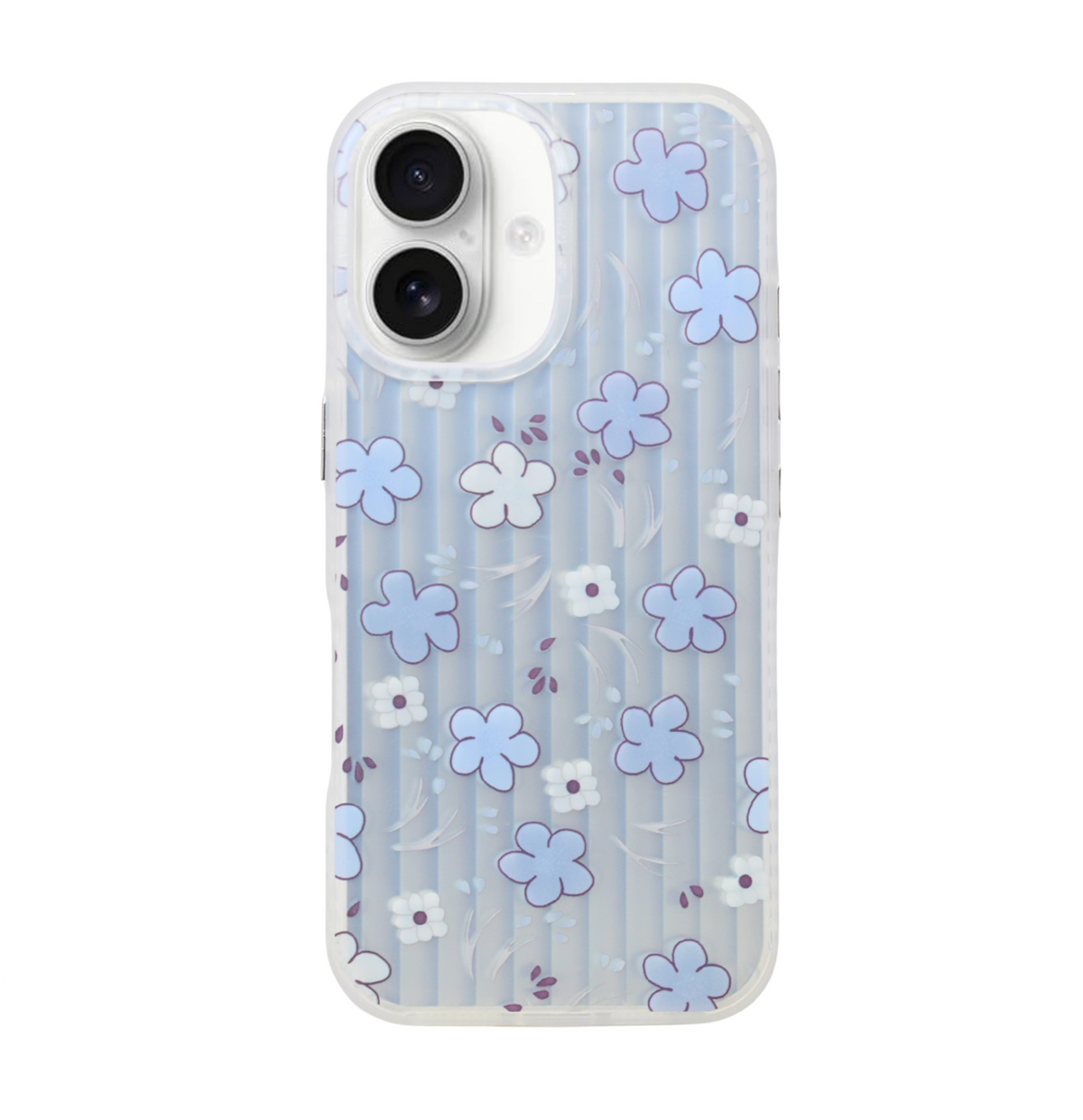 Aesthetic Bow & Floral Print Phone Case for iPhone 16