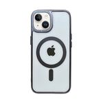 Transparent Rhinestone Camera Edge MagSafe Compatible Phone Case for iPhone 13/ 14