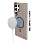 Minimalist Frosted Vertical Stripe MagSafe Case for Samsung S23 Ultra