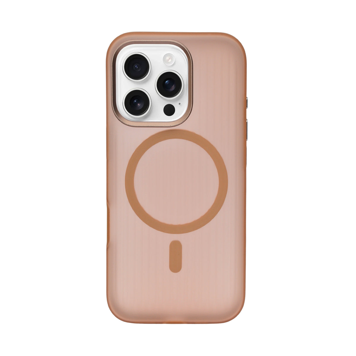 Matte Transparent Corrugated Texture MagSafe Compatible Phone Case for iPhone 16 Pro