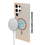 Minimalist Frosted Vertical Stripe MagSafe Case for Samsung S23 Ultra