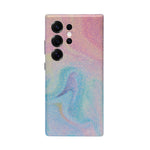 Premium Pastel Glitter Marble Finish Hard Phone Case for Samsung S25 Ultra