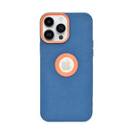 Dual-Tone Silicone Phone Case with Contrast Camera & Logo Cutout for iPhone 13 Pro Max