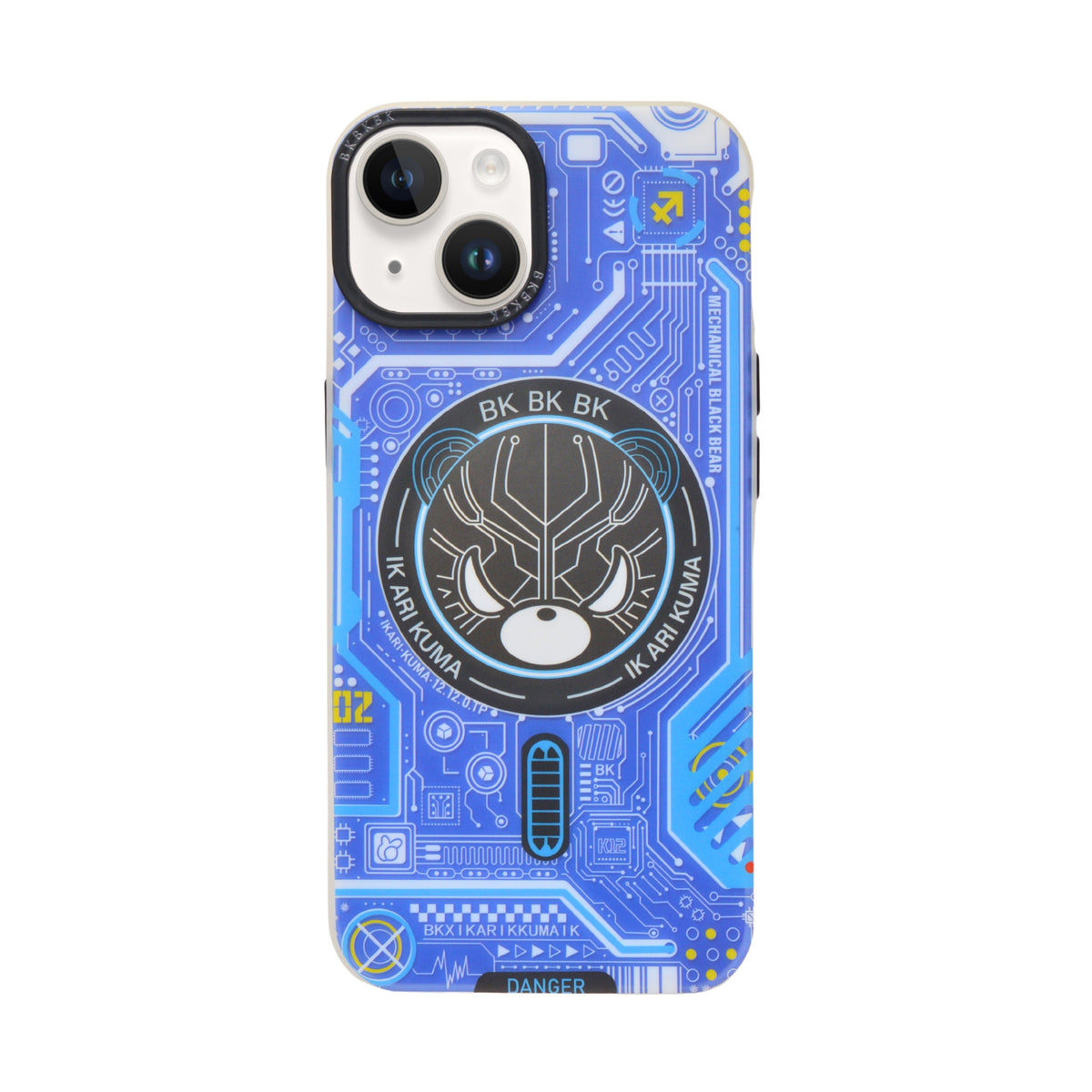 IKARIKUMA Angry Bear Cartoon Protective Phone Case For iPhone 14 Plus / 15 Plus