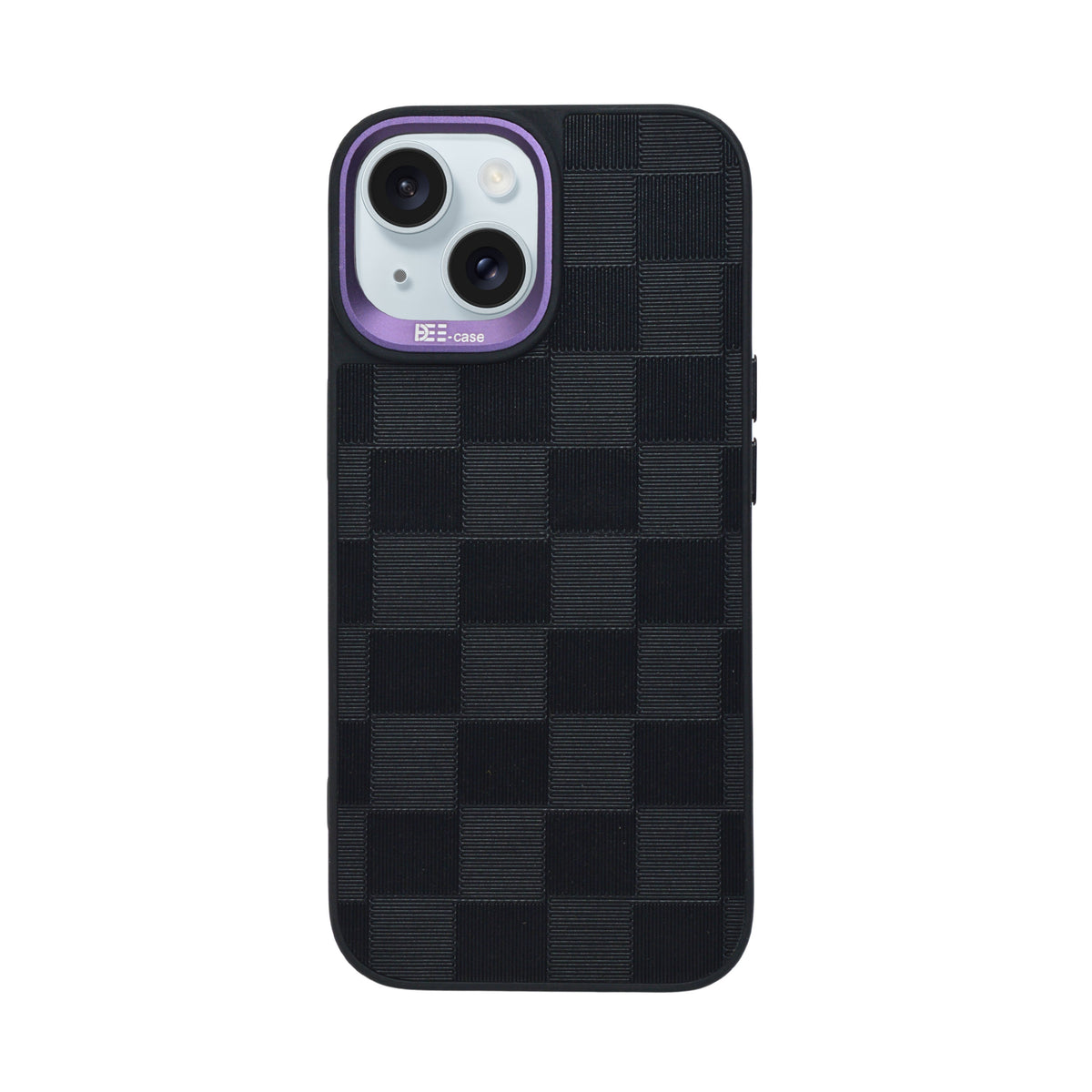 Checkered Texture Grip Case For iPhone 15