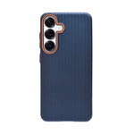 Corrugated Texture with Orange Accented Camera Frame Phone Case for Samsung Galaxy S24 / S25