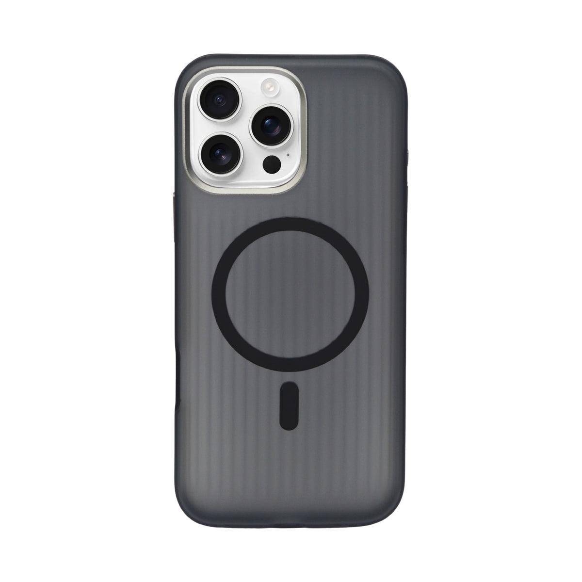 Matte Transparent Corrugated Texture MagSafe Compatible Phone Case for iPhone 16 Pro Max