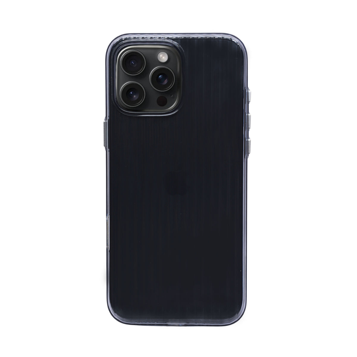 Glossy Transparent Hard Shell Striped Phone Case for iPhone 16 Pro