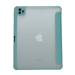 Transparent Trifold Smart Folio Case with Pencil Slot for iPad Pro 11 Inch
