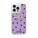 Stylish Polka Dot Bow Cover For iPhone 15 Pro Max