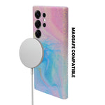 Premium Pastel Glitter Marble Finish Hard Phone Case for Samsung S25 Ultra