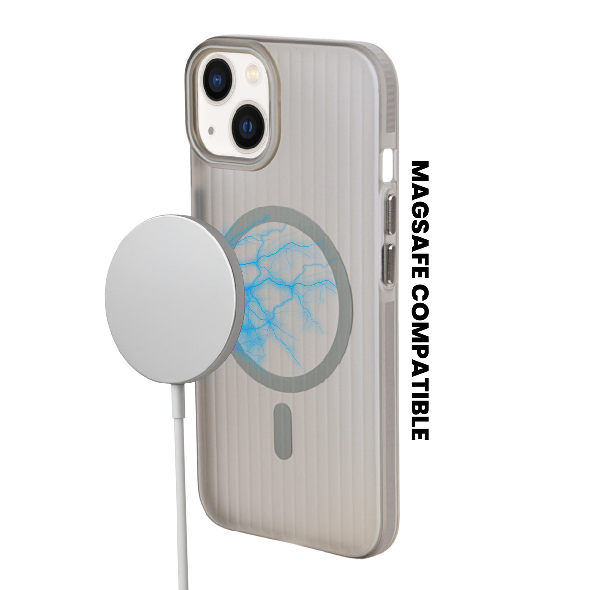 Transparent Matte Finish MagSafe Compatible Phone Case for iPhone 13/ 14